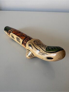 Ocarina Vintage Folk Art Clay Pottery Multi Hole Flute Ceremonial Whistle